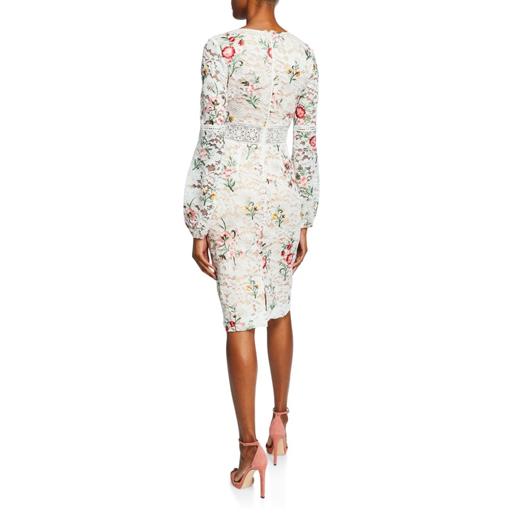 Badgley Mischka Lace Boho Cocktail Dress - Picture 2 of 12